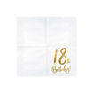 Picture of 18TH BIRTHDAY WHITE PAPER NAPKINS 33 X 33CM - 20 PACK